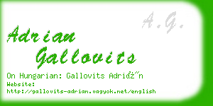 adrian gallovits business card